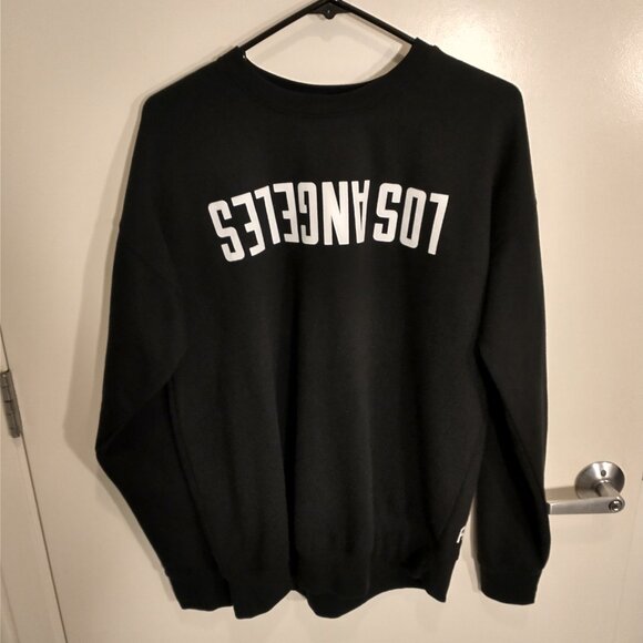 RSDNLA Men's Crewneck Sweatshirt Large Black Los Angeles Logo - Picture 2 of 9